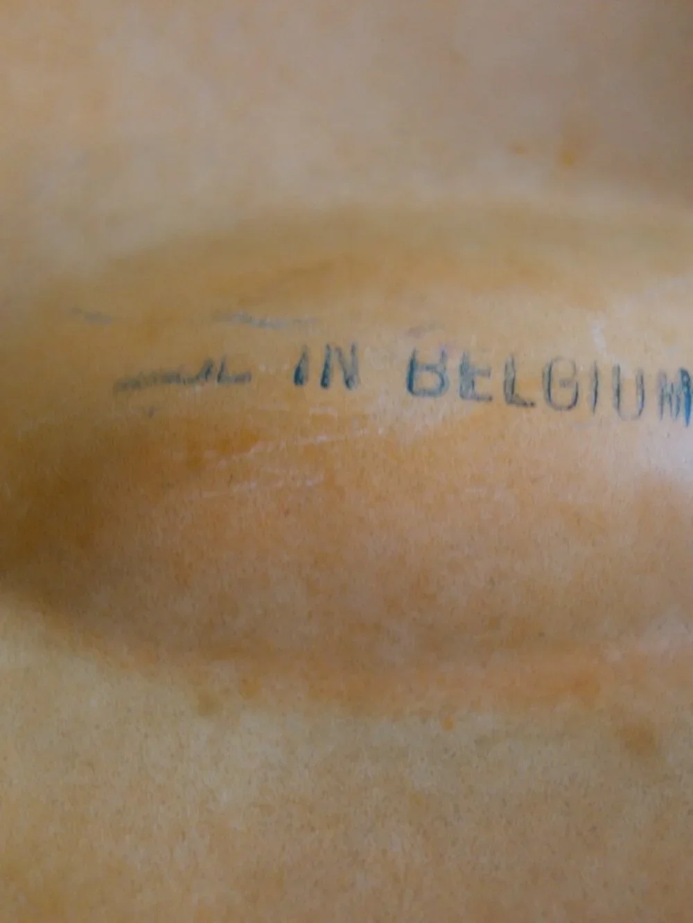 Vntg DESCOWARE Belgium Made Small Cast Iron Orange Flame Oval Lid (Lid Only)
